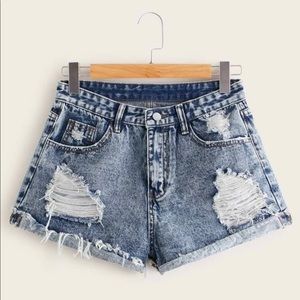 Ripped Jean shorts